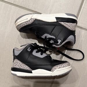 Nike Air Jordan 3 black cement toddler size 8c
